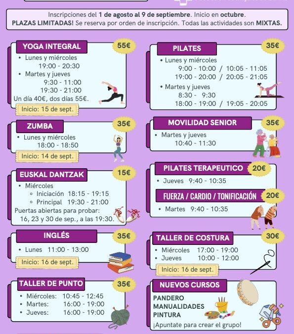 ACTIVIDADES CURSO 2026-2027